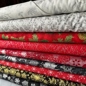 Christmas Winter Holiday Fabric by the Half Yard 100% Cotton