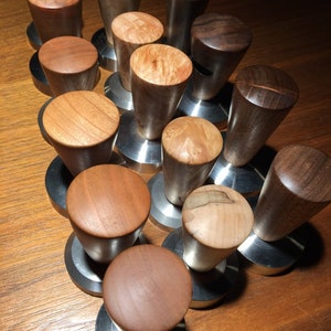 handturned hardwood espresso tamper/esptesso lovers/espresso tools/coffee tools/modern kitchen tools image 5