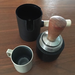 handturned hardwood espresso tamper/esptesso lovers/espresso tools/coffee tools/modern kitchen tools image 2