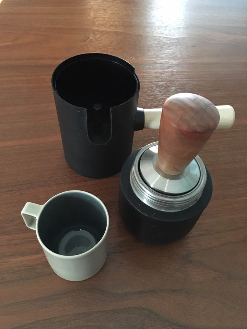 handturned hardwood espresso tamper/esptesso lovers/espresso tools/coffee tools/modern kitchen tools image 2
