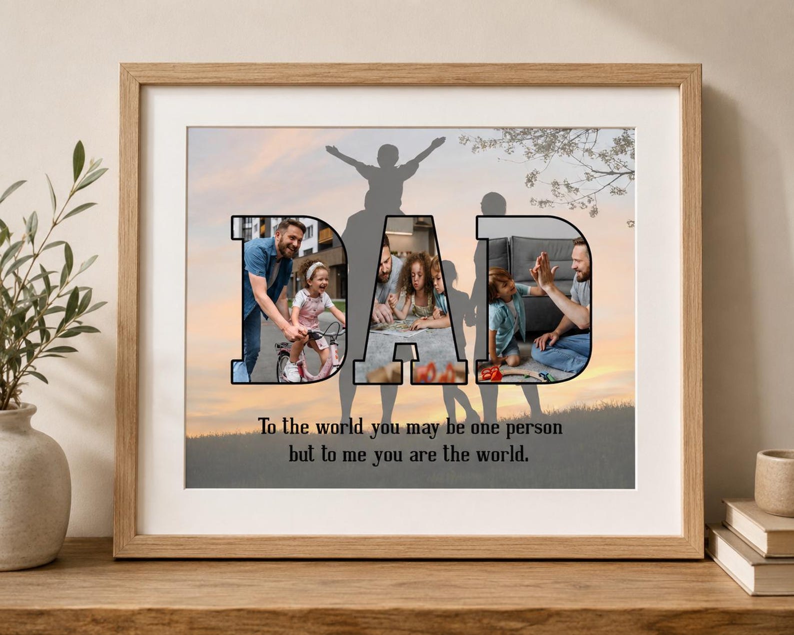 Personalized Dad Photo Print, Father’s Day Digital Download, Custom Dad ...