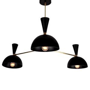 3 Pendant Light Mid Century Modern Raw Brass Sputnik Chandelier Light Brass Modern Ceiling Custom Ceiling Light Fixture