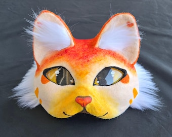 テリアンのマスク、三毛猫の動物マスク在庫あり、コスプレ、クアドロ