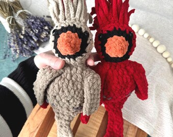 Crochet Northern Cardinal Lovey: Red Bird Plush Snuggler