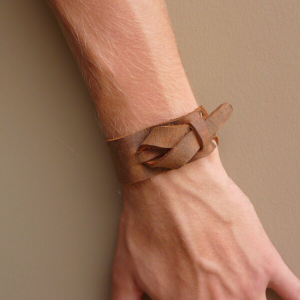Safari Brown Leather Cuff / Bracelet
