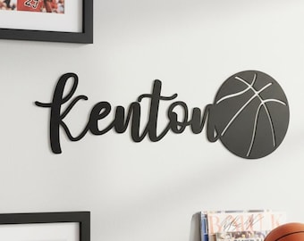 Custom Metal Basketball Nameplate for Boy or Girl Bedroom,Personalized Basketball Metal Name Sign,Unique Room Name Sign,Housewarming Gift