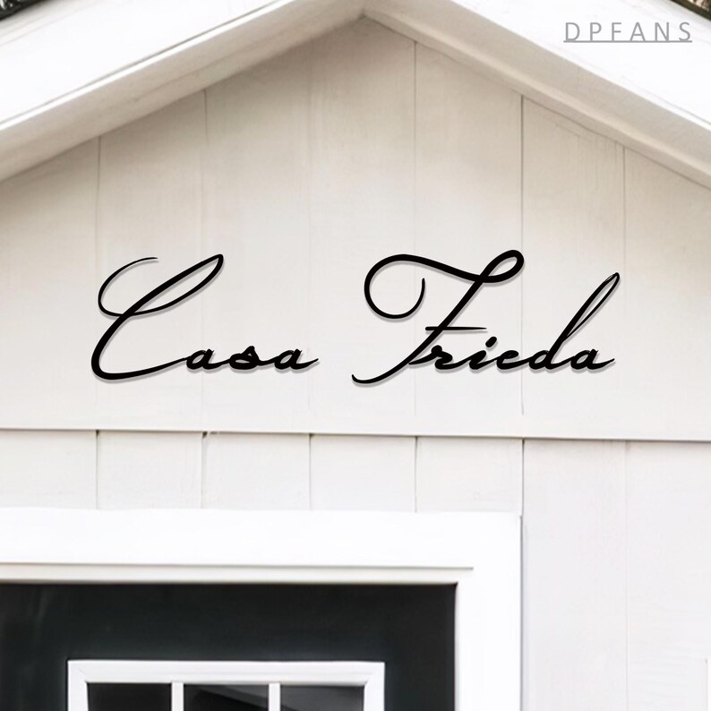 Custom Metal Script Font House Name Sign,outdoor House Name Plaque ...