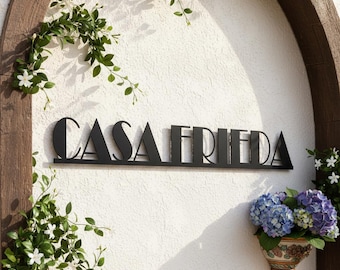 Custom metal House Name sign,Outdoor House Name Plaque, Outdoor House Signs, Traditional, Housewarming gift,Casa metal sign,House name sign