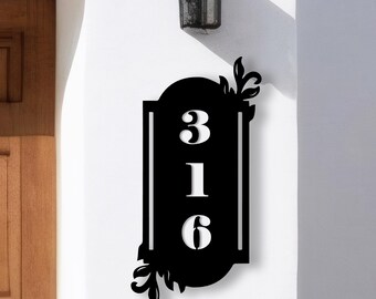 Custom Modern House Number Metal sign,Outdoor House Plaque, Outdoor House Signs,Housewarming gift,Casa metal sign,House number sign