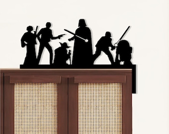 Letrero metálico de Star Wars, arco de bar estilo cantina y detalles de pared, decoración de cueva de hombre de ciencia ficción, decoración de puerta de Star Wars, decoración de hogar de ciencia ficción.
