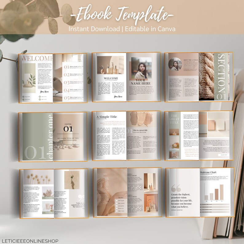Ebook Template - Canva - Professional Ebook Design - Customizable Ebook ...