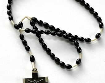 Vintage black Rosary Prayer beads