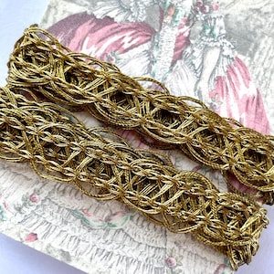 Vintage Gold Metallic Lace Trim