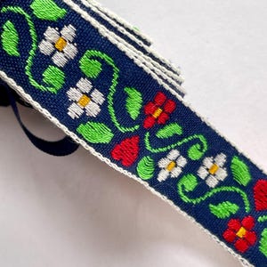 ヴィンテージ刺繍フラワーリボントリム