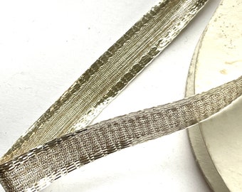 Vintage Silver  Tinsel  Ribbon 6 Yards