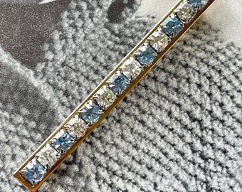 Rhinestone Gold Bar Pin