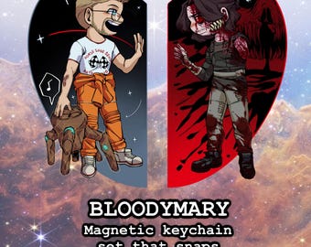Bloody Mary Magnetic Two Part Keychain