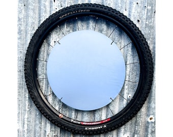 Recycled Mountain Bike Wheel Mirror - 1 in stock and ready to ship!