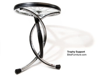 Trophy Table! Bicycle Wheel/Rim Table and stool