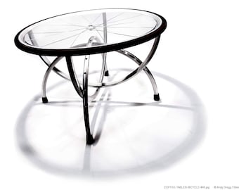 Reused Bicycle Part Table - S-2 Aluminum Coffee Table