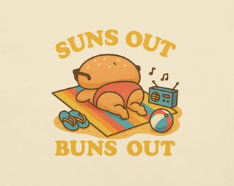 Sun's out buns out - uniseks T-shirt Bella en canvas 3001