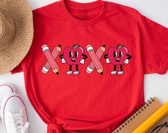 Camiseta XOXO para profesores, regalo de San Valentín para profesores, camiseta de amor para profesores, camiseta XOXO de San Valentín, camiseta de San Valentín para profesores, regalo de San Valentín