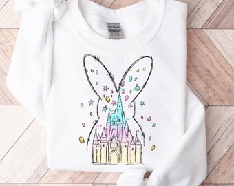 Sudadera con capucha de Disney con orejas de conejo de Pascua, sudadera con capucha de Disney con orejas de conejo de Pascua, sudadera con capucha de acuarela de Pascua, bonito regalo de Pascua