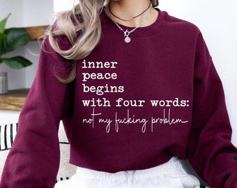 Sudadera con frase "La prenda interior divertida comienza con cuatro palabras", suéter con chistes divertidos, sudaderas con refranes, sudadera con capucha con citas divertidas, regalo divertido para mujeres