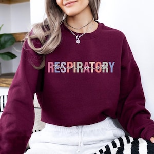 Sweatshirt ademhalingstherapie, hoodie ademhalingstherapeut, RT-sweater, respiratoire ronde hals, gezondheidswerker, trui cadeau voor RT