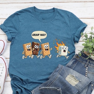Funny Smores Shirt, Smores Group Hug Shirt, Camper Humor Shirt, Camp Lover Shirt, Camping Marshmallow Tshirt, Camp Life Shirt, Friends Camp