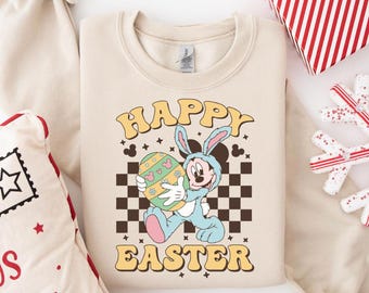 Musse Pigg påsktröja, Musse Pigg påskhare-tröja, Disney påskäggströja, Disney påskpresent, Disney familjepåskresa