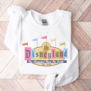 Disneyland The Happiest Place On Earth Sweatshirt, Vintage Disney Sweater, Disney Castle Hoodie, Magical Kingdom, Disney Family Vacation