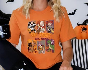 Camiseta de Toy Story de Disney (1955), camiseta de Toy Story de Halloween de Disney World, camiseta de la temporada espeluznante de Disney, fiesta de Halloween 2025, Halloween de Disneyland