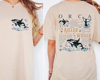 Camiseta de orca, camiseta de orca asesina, camiseta de orca, camiseta de orca, regalo para amantes de las orcas, camiseta de orca marina, camiseta de "Salva a las ballenas"