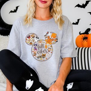 Retro Disney Fall Vibes Halloween Shirt, Disney Halloween Trip, Mickey Head Pumpkin Shirt, Disney Halloween Trip, Matching Family Tee