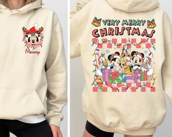 Disney Merry Christmas Sweatshirt, Mickey und Freunde Weihnachten Hoodie, Disney Familie Passende Sweatshirts, 2025 Disney Weihnachtsfeier