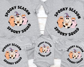 Spooky Season Spooky Squad Shirt, Halloween Squad Shirt, Halloween Cute Ghosts Shirt, Spooky Season Shirt, Halloween Gift, Spooky Halloween