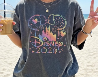 Comfort Colors® Disney 2026 Minnie Bow Shirt, Disney Castle T-Shirt, Disneyland Girls Trip Tee