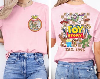 Retro Toy Story Shirt, Woody Buzz Jessie Shirt, Woody and Friends Shirt, Toy Story Characters Shirt, Disney Pixar Tee, Cute Disney Toy Story