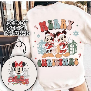 Mickey Minnie Merry Christmas Sweatshirt, Disney Christmas Sweatshirt,Christmas Mickey and Minnie, Christmas Kids Sweatshirt, Holiday Season