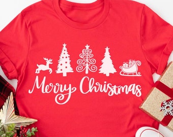 Camiseta de Feliz Navidad, Camiseta de trineo de renos