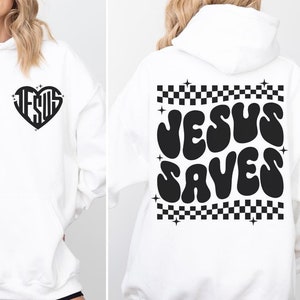 Jesus Saves Christian Hoodie, Christian Hoodies, Christian Sweatshirt, Jesus Hoodie, Trendy Christian Sweatshirt, Faith Hoodie,Church Hoodie