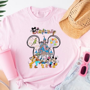 Disney Mickey and Friends Birthday Trip Shirt, Disney Birthday Family Vacation Shirt, Disneyland Birthday Tee, Disney Family Shirt