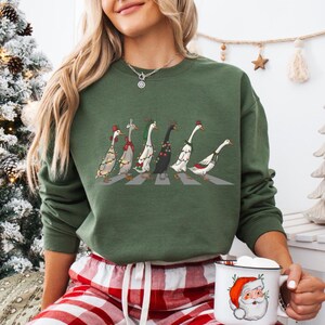 クリスマス ダックスウェットシャツ、レディース用ダック クリスマス セーター、面白い動物のクリスマス パーカー、かわいいクリスマス ギフト、クリスマス ファーム ラバー