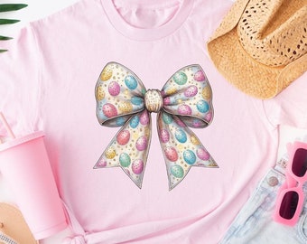 Coquette Easter Egg Shirt, Happy Easter Shirt, Retro Easter Sweater, Easter Bunny T Shirt, Jesus Easter Shirt, Gift For Her,Easter Day Shirt