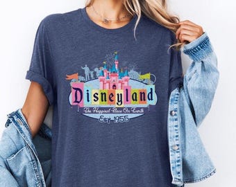 Disneyland der glücklichste Ort auf Erden Shirt, Retro Disneyland Shirt, Disneyland Est. 1955 Shirt, Magical World Shirt, Magical Kingdom Tee