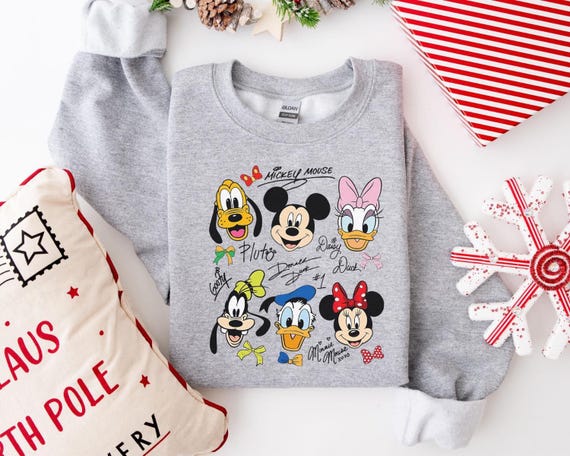 Mickey and Friends Sweatshirt, Disney Friends Signature Sweater