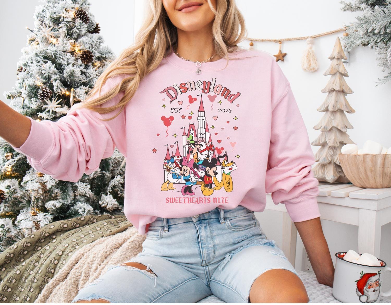 Sweethearts Nite Disneyland Sweatshirt, Disney 2026 Valentine's