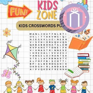 Kids Zone Crossword Puzzles: Fun Learning Activity Prints
