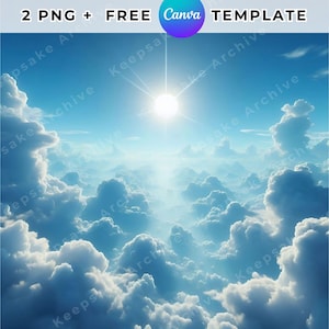 2 Blue Memorial  Background PNG Angel Wings Heaven Background Rest in peace In Long Memory PNG Custom Canva template Funeral Background png